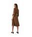 Principles Womens/Ladies Waist Tie Midi Shirt Dress (Brown/Black) - UTDH6627