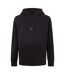 Mens Snoody Ribbed Hoodie Black Boss-1