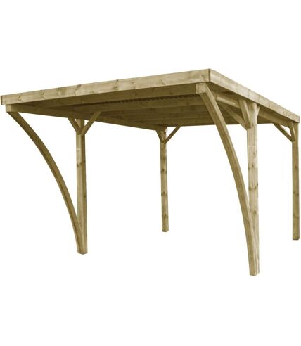 Carport en bois et panneaux ondulés 3x5 m Lido