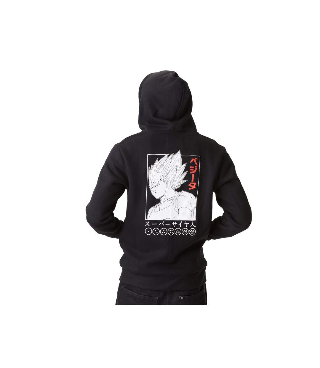 Sweat à capuche avec zip homme Dragon Ball Z Vegeta Capslab-2
