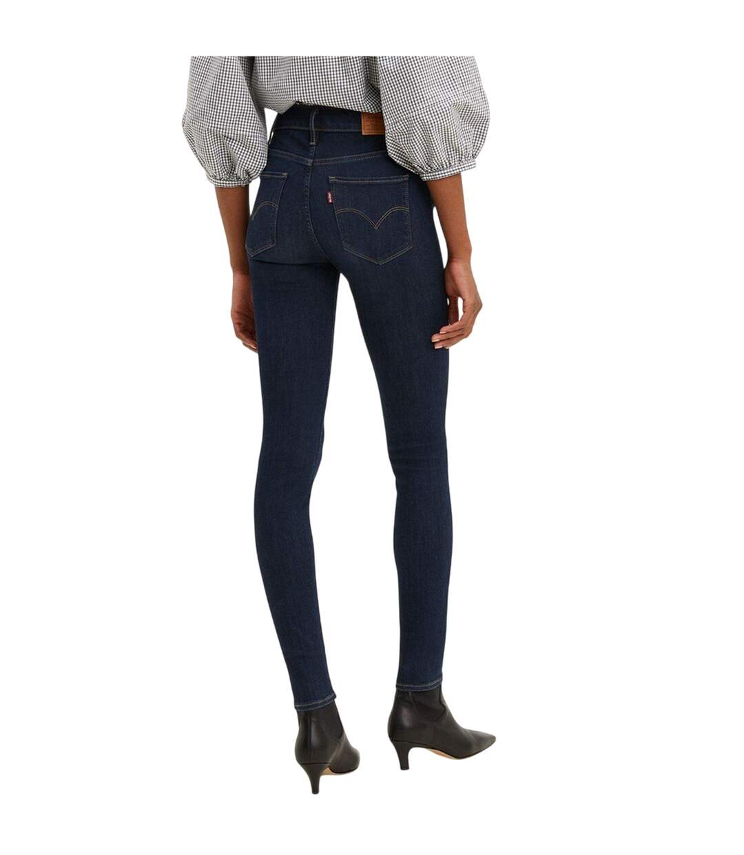 Womens/ladies High Rise Skinny Jeans Deep Serenity Levis-3