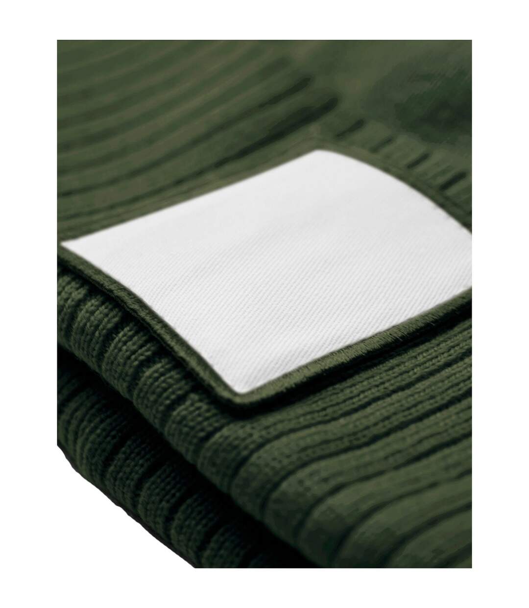 Bonnet Vert Olive Blanc Beechfield-2