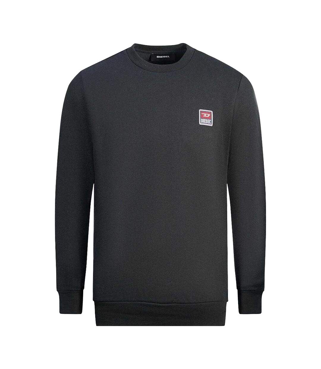 Mens Patch Logo Sweatshirt Black Diesel-1