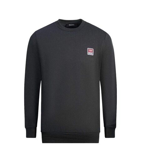 Mens Patch Logo Sweatshirt Black Diesel