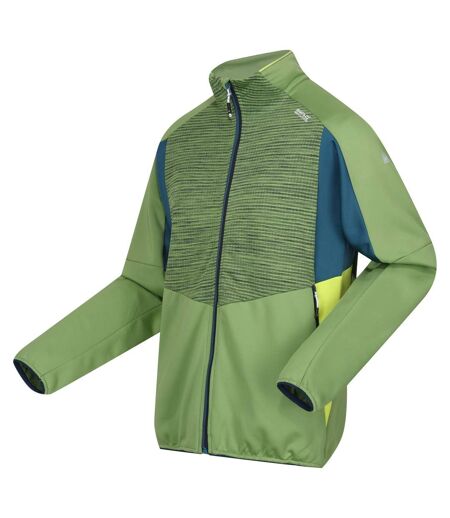 Mens yare viii full zip jacket piquant green/moroccan blue/citron lime Regatta