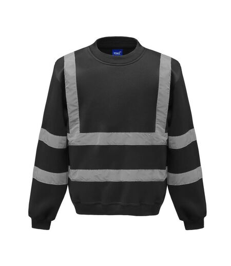 Yoko Sweatshirt Hi-Vis unisexe pour adultes (Noir) - UTRW10005