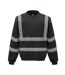 Yoko Sweatshirt Hi-Vis unisexe pour adultes (Noir) - UTRW10005-1