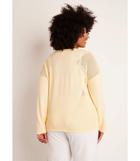 Pull fin ajouré manches longues