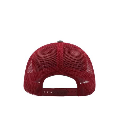 Casquette Style Trucker Rapper Mixte Gris Rouge Atlantis