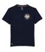 Mens Roland Garro Edition Logo Jersey T-shirt Blue Lacoste-1