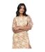 Robe Longue Motif/style Floral Femme Blanc Doré Anaya With Love-3