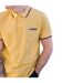 Mens Ss25 Triple Tipped Polo Shirt Gold Lambretta-3