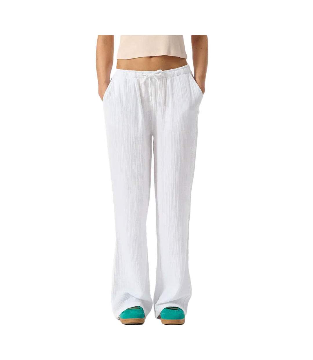 Pantalon fluide blanc femme teddy smith toon dark - l-2