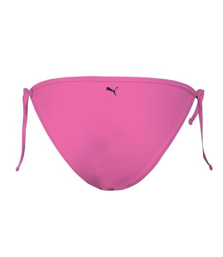 Womens/ladies Side Tie Bikini Bottoms Fluorescent Pink Puma