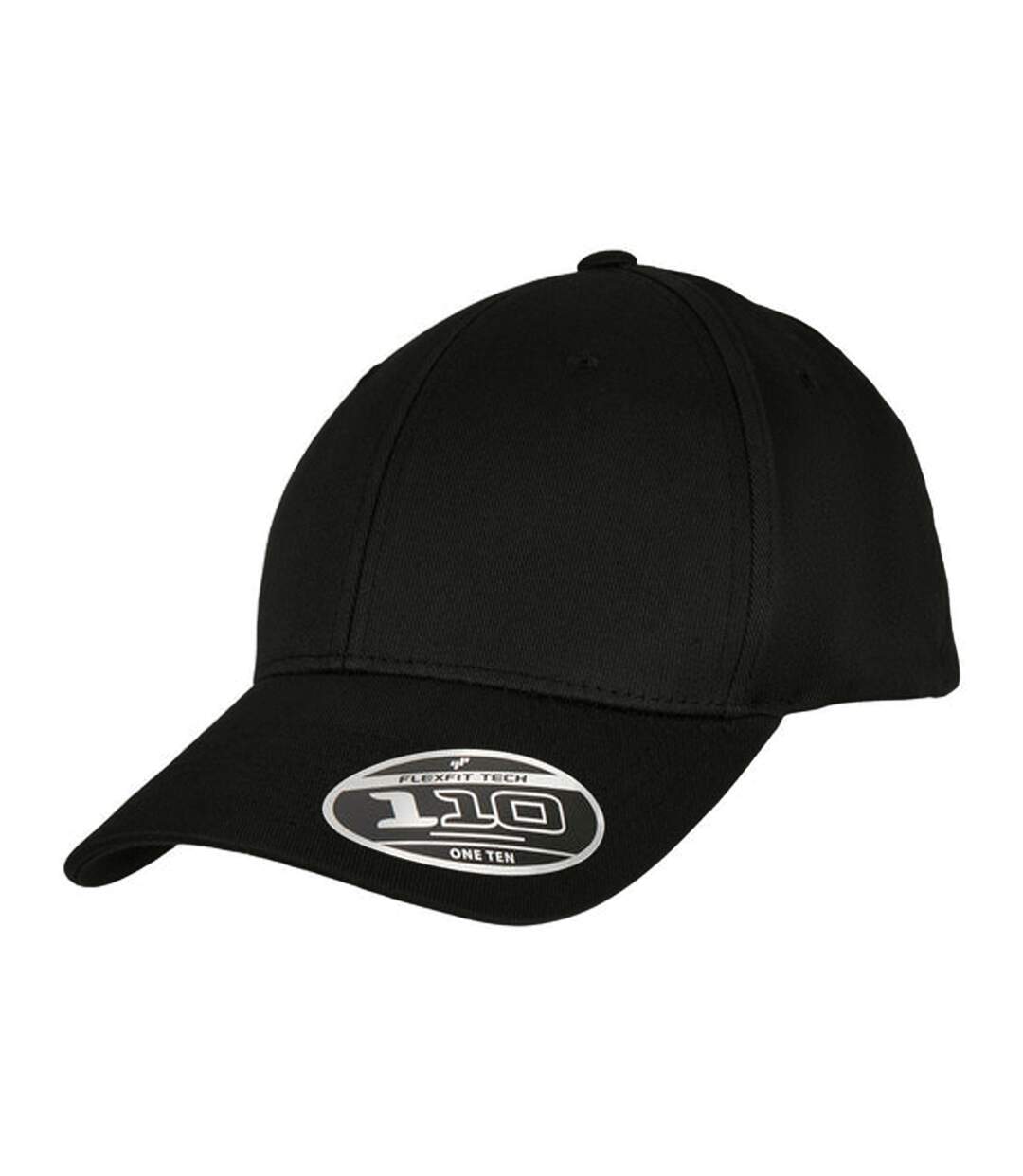Unisex adult flexfit 110 organic baseball cap black Yupoong-1