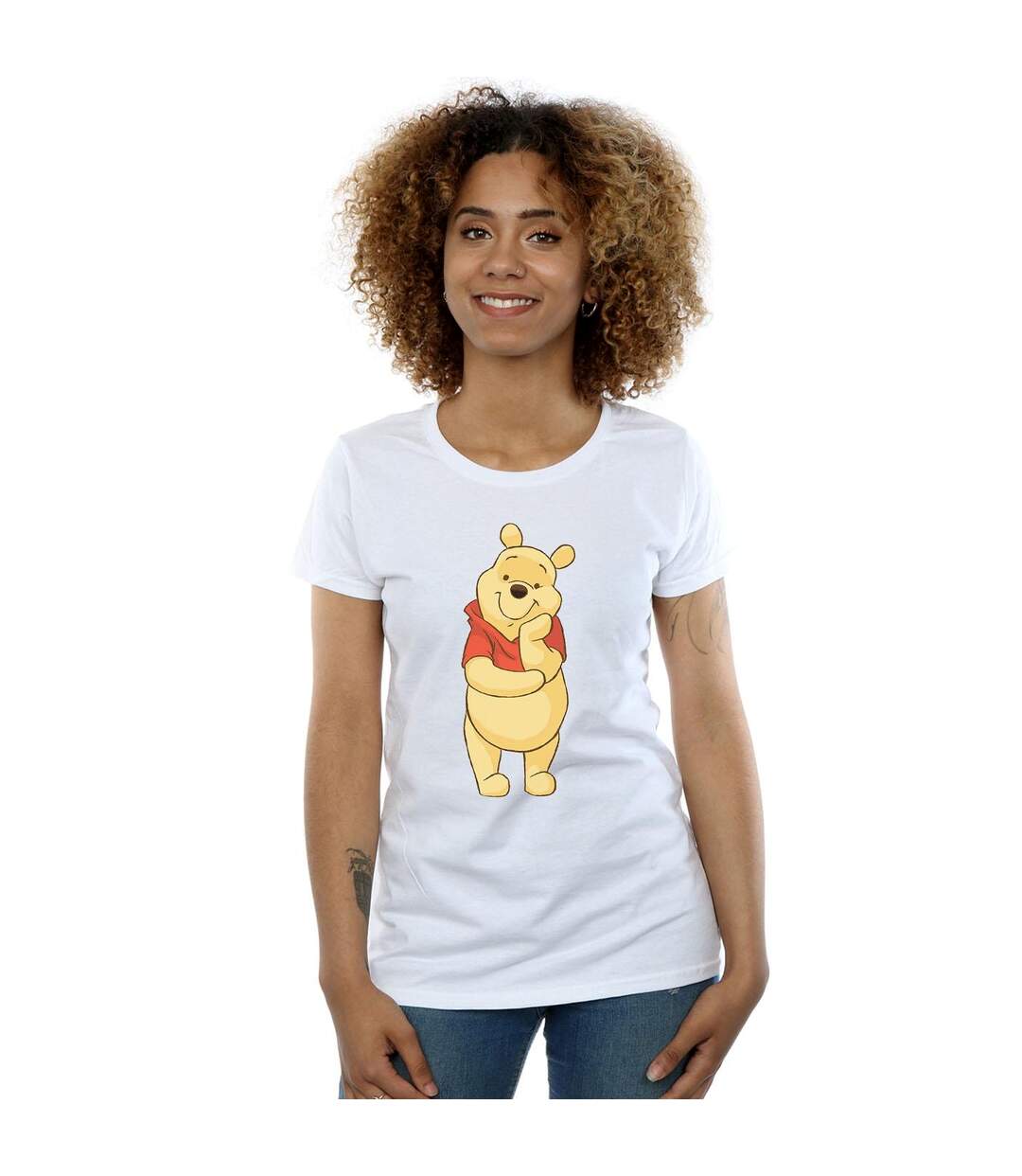 Disney T-shirt en coton mignon Winnie The Pooh Femme/Femme (Blanc) - UTBI44844-2