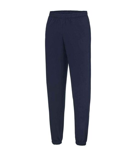 Mens college cuffed ankle jogging bottoms new french navy Awdis