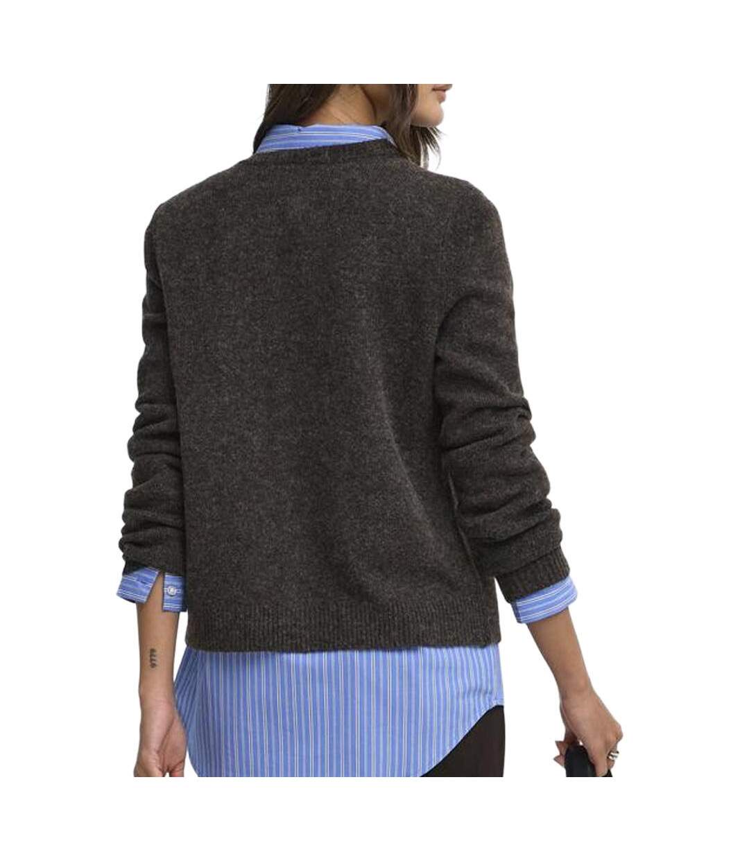 Gilet marron femme only olivia-2