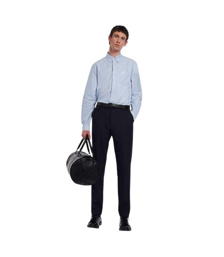 Chemise Motif/style Logo Brodé Homme Bleu Clair Fumée Fred Perry