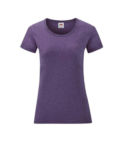 Fruit Of The Loom Ladies/Womens Lady-Fit Valueweight Short Sleeve T-Shirt (Heather Purple) - UTBC1354