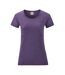 Fruit Of The Loom Ladies/Womens Lady-Fit Valueweight Short Sleeve T-Shirt (Heather Purple)