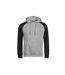 Sweat À Capuche Manches Raglan Unlabeled Homme Gris Chiné Noir Tee Jays-1
