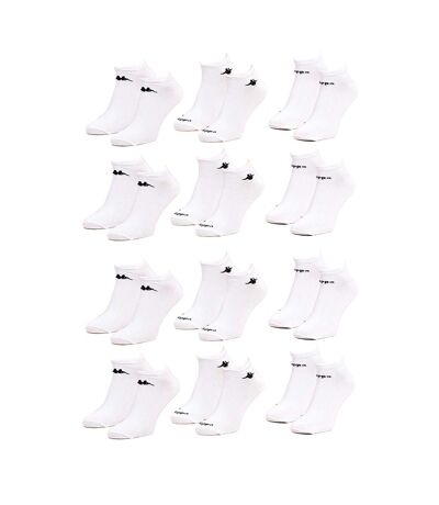 Chaussettes homme KAPPA Socquettes Tiges courtes Pack de 12 Paires Blanches