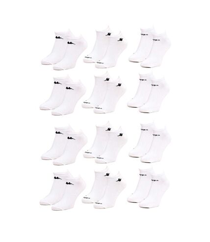 Chaussettes homme KAPPA Socquettes Tiges courtes Pack de 12 Paires Blanches