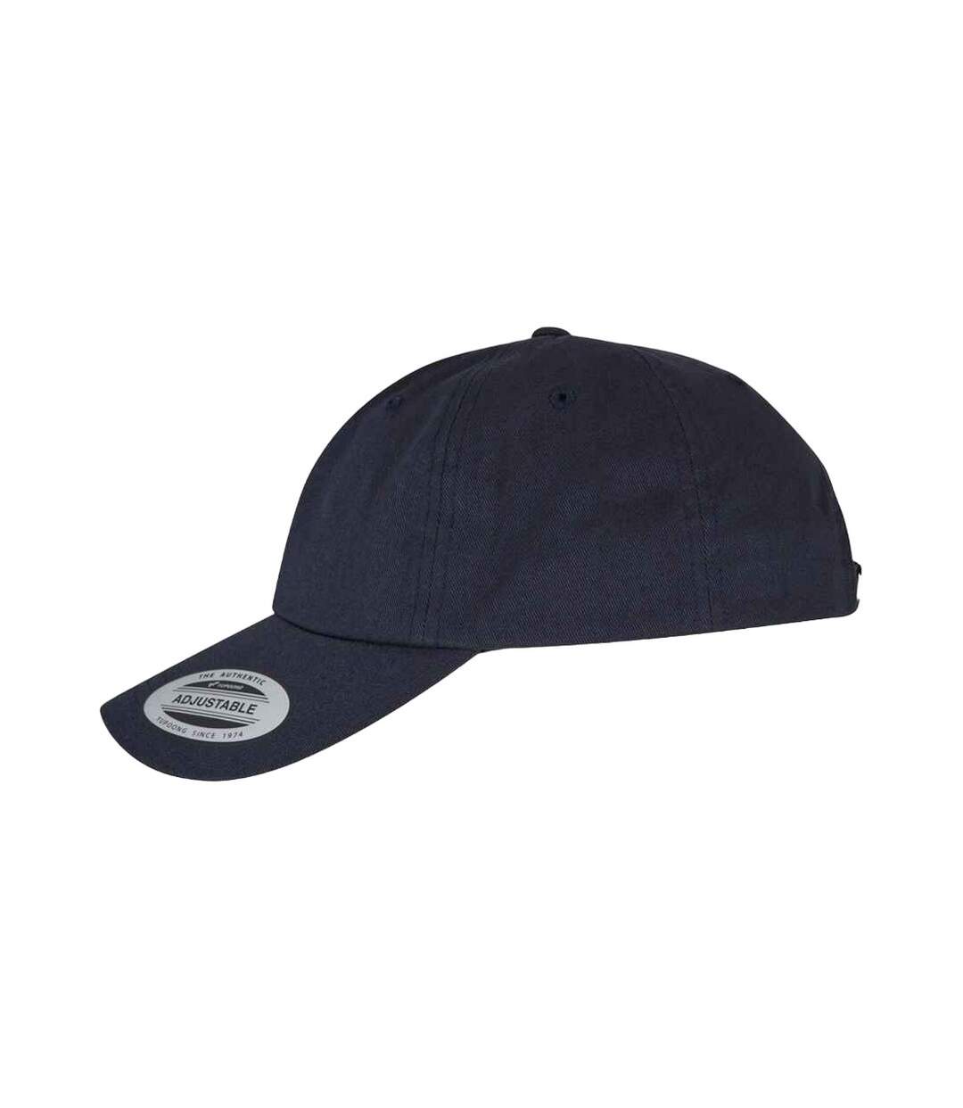 Casquette à profil bas adulte bleu marine foncé Flexfit-3