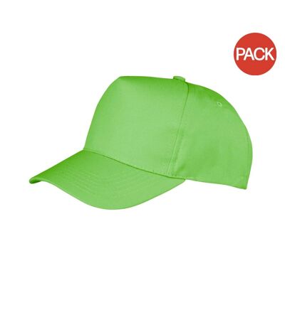 Lot de 2  casquettes boston adulte vert citron Result