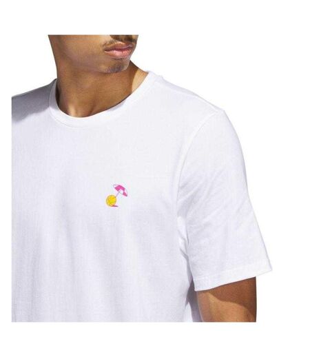 T-shirt Manches Courtes Basket Style Graphique Lil Stripe Spring Break Homme Blanc Adidas