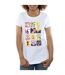 Disney T-shirt en coton à carreaux Fée Clochette Femme/Femme (Blanc) - UTBI43860-3
