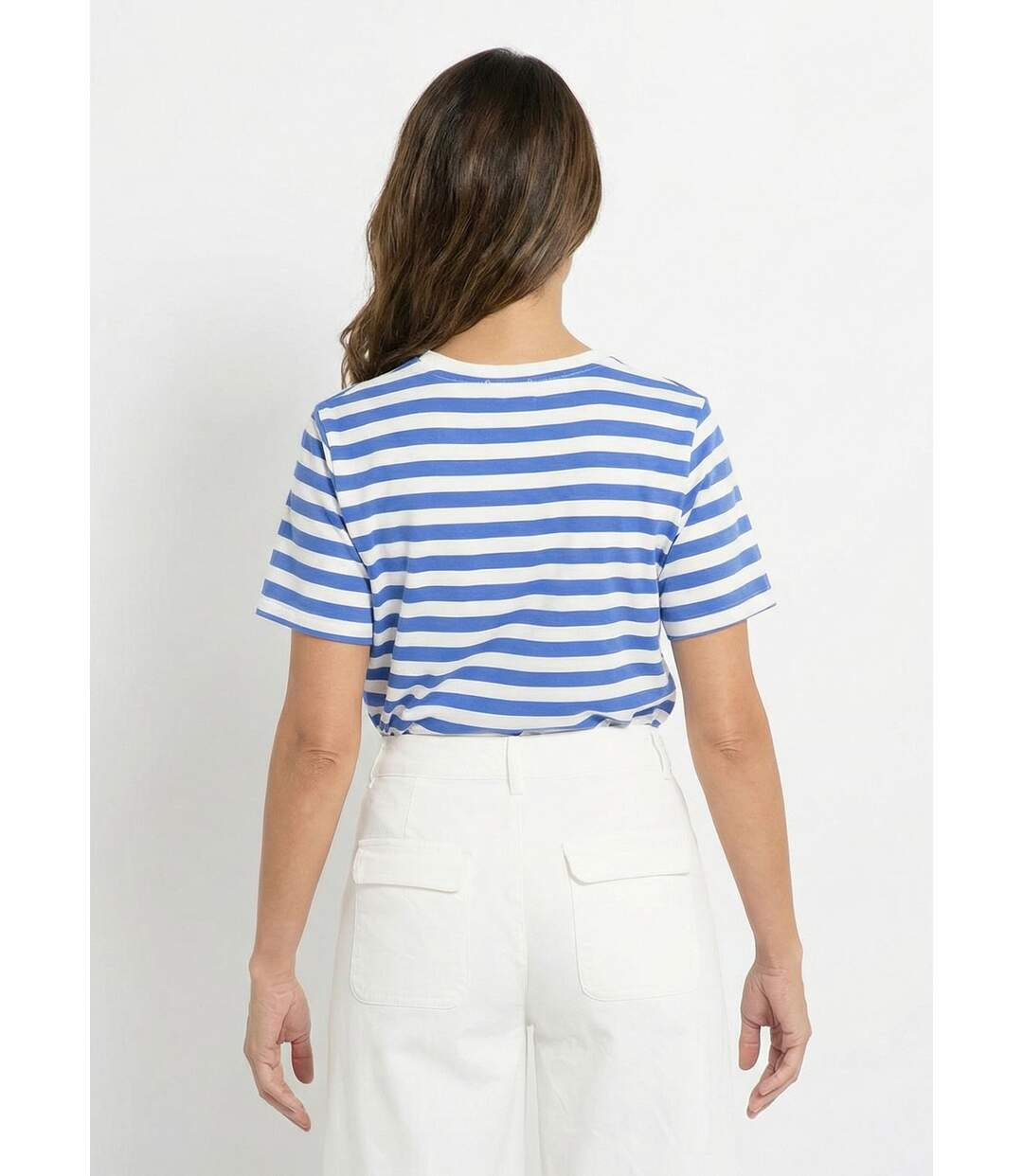 T-shirt marinière en coton stretch-2