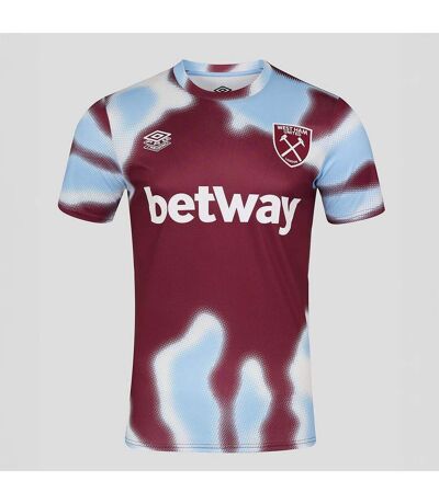 Mens 24/25 west ham united fc warm up jersey new claret/cerulean/brilliant white Umbro