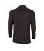 SOLS Mens Winter II Long Sleeve Pique Cotton Polo Shirt (Black) - UTPC329