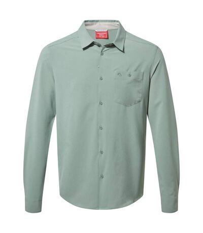 Craghoppers Mens NosiLife Nuoro Long Sleeved Shirt (Sage Green) - UTCG1119