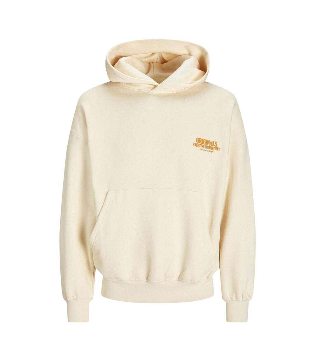 Sweat À Capuche Motif/style Lettrage Homme Blanc Cassé Jack And Jones-2