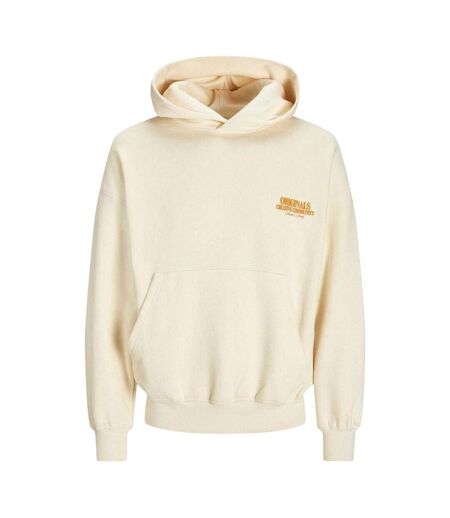 Sweat À Capuche Motif/style Lettrage Homme Blanc Cassé Jack And Jones