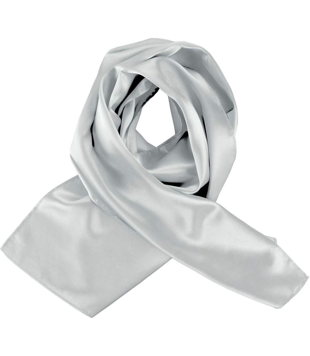 Foulard femme satiné - K861 - gris silver-1