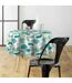 Nappe Toile Cirée Ronde Imprimé Plantania 160cm Bleu-3
