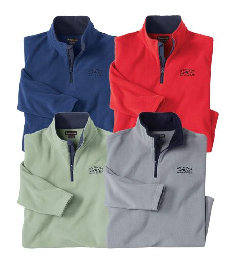 Pack of 4 Men's Microfleece Jumpers 