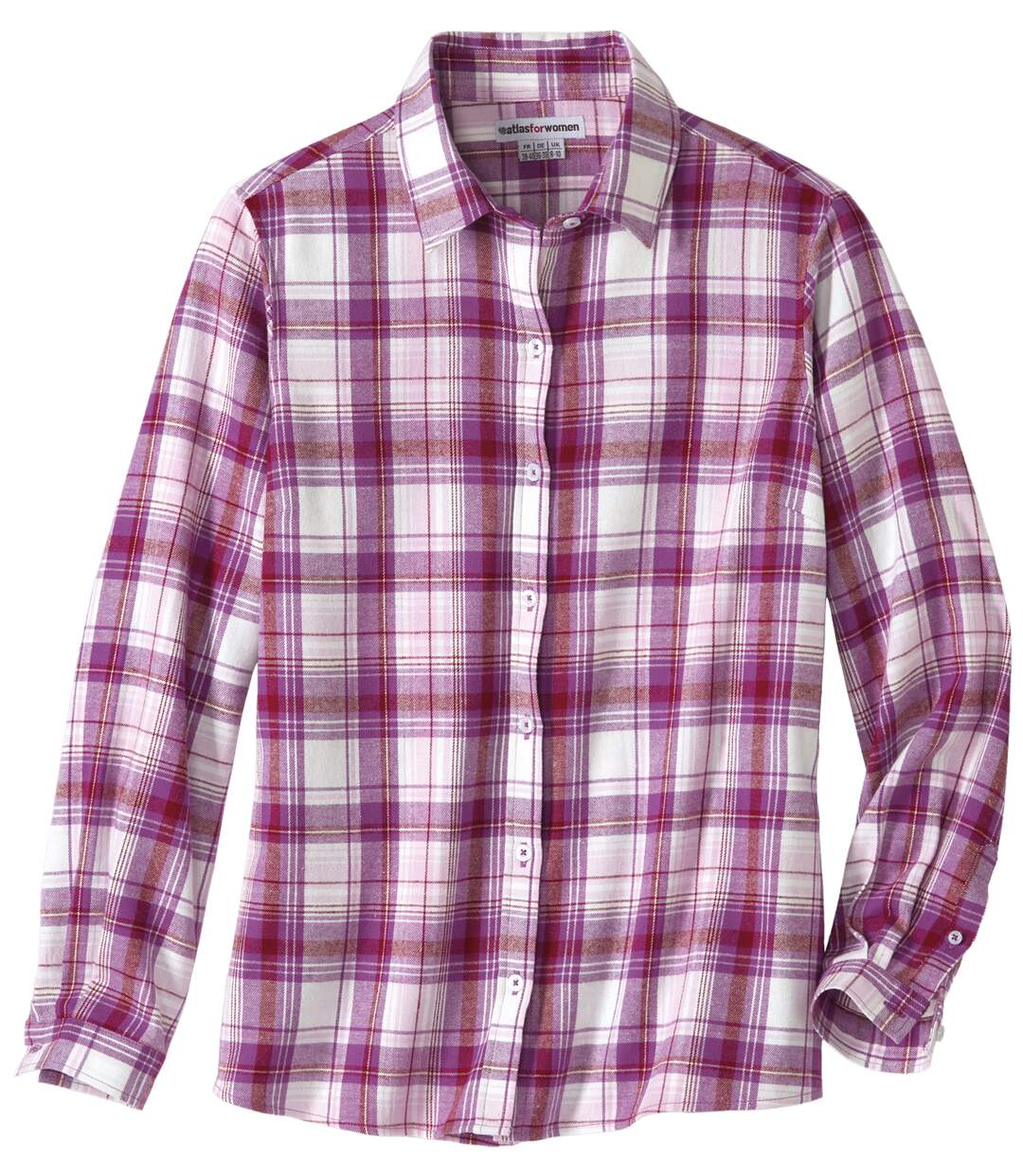 La Chemise Flanelle à Carreaux Roses-3