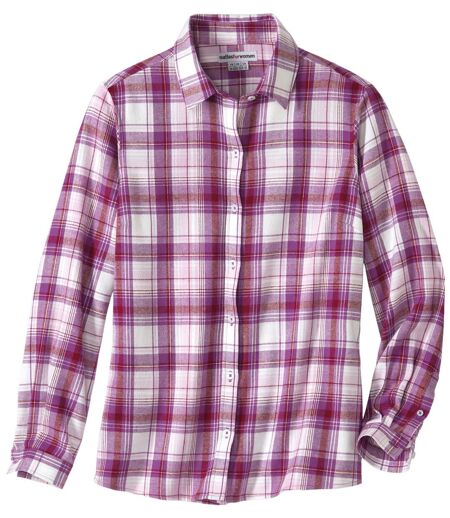 La Chemise Flanelle à Carreaux Roses