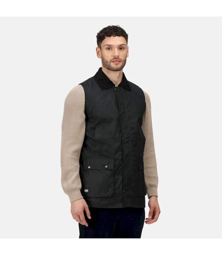 Regatta Mens Banbury Waxed Body Warmer (Black) - UTRG6909