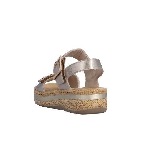 Sandales Compensés Cuir Rieker Rimo