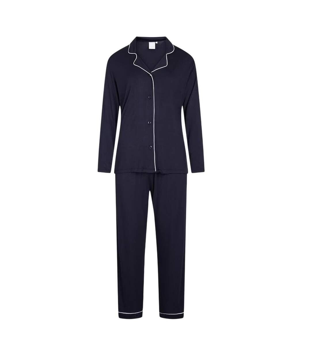 Womens/ladies Joy Piped Relaxed Fit Long-sleeved Long Pyjama Set Parisian Night CCDK Copenhagen-2