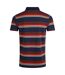 Mens sunbury stripe organic cotton polo shirt dark blue Weird Fish-2
