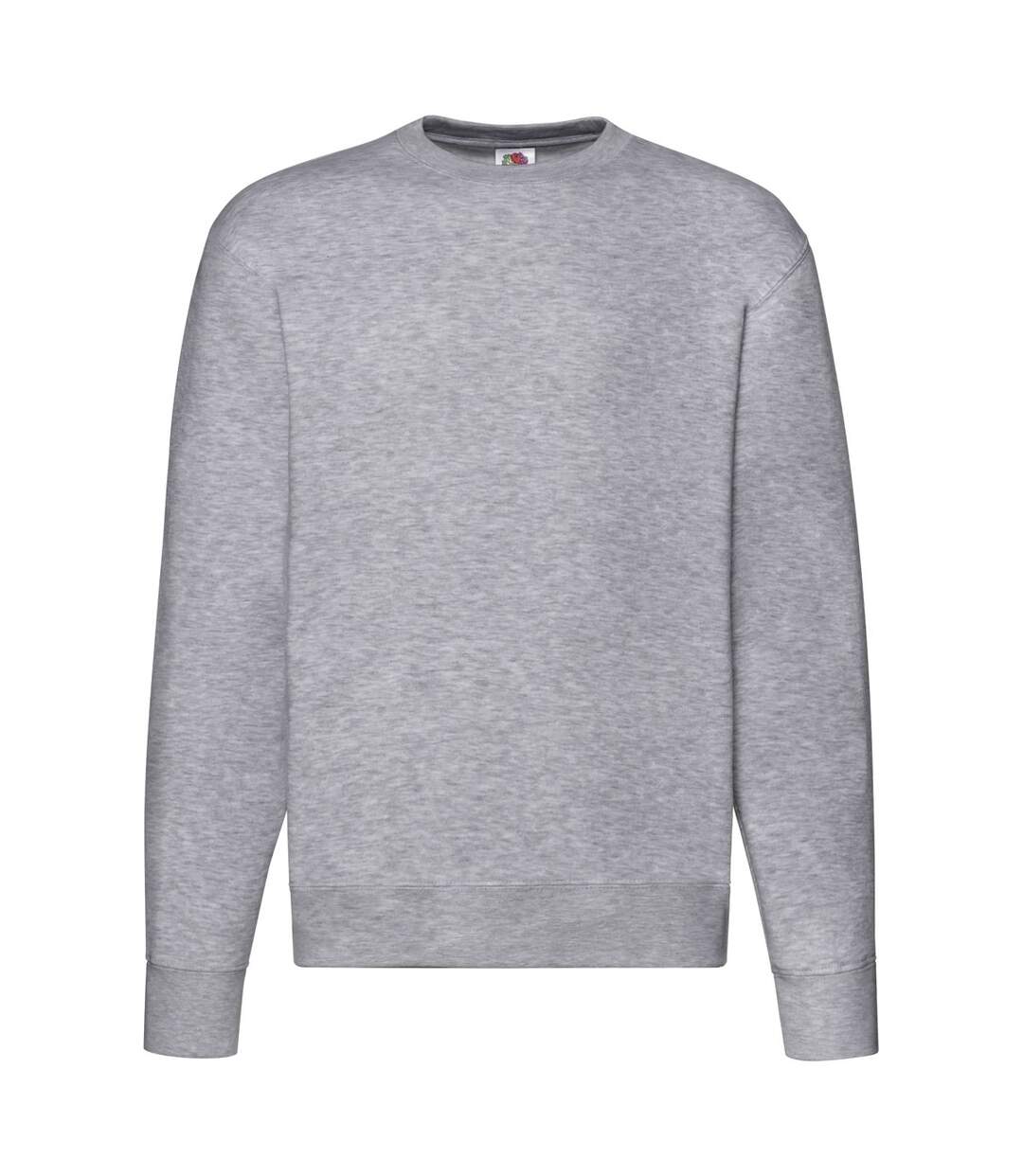 Mens Premium Set-in Sweatshirt Heather Grey Fruit Of The Loom-1