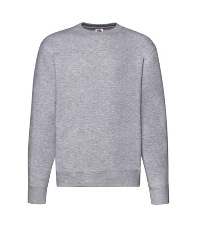 Mens Premium Set-in Sweatshirt Heather Grey Fruit Of The Loom