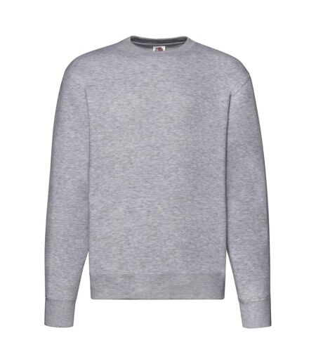 Mens Premium Set-in Sweatshirt Heather Grey Fruit Of The Loom